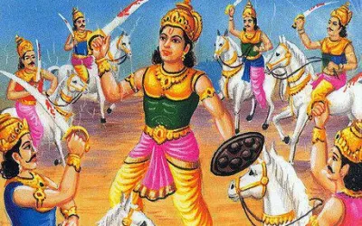 કુંતા અભિમન્યુને બાંધે અમ્મર રાખડી રે